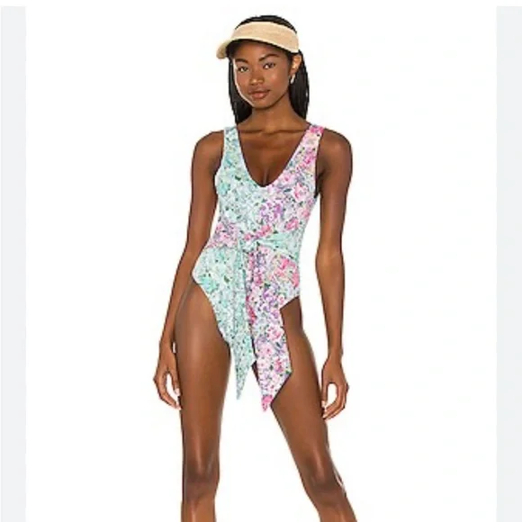 Beach Riot Pastel Floral One Piece Swimsuit - Picture 4 of 7